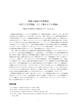 曲線と曲面の代数幾何 ∼因子と交叉理論，そして極小モデル理論∼