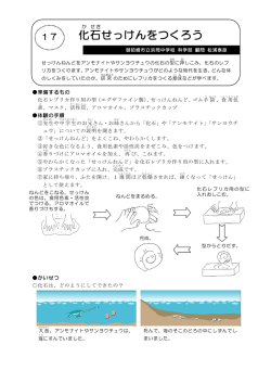 化 石 せっけんをつくろう