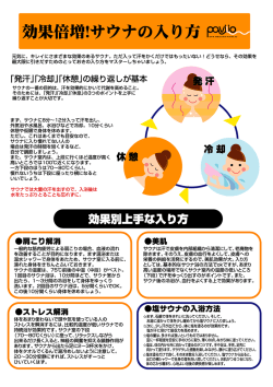 効果倍増!サウナの入り方 劇壇