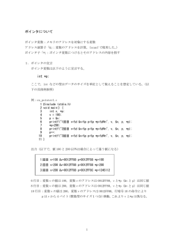 ポインタについて int *p