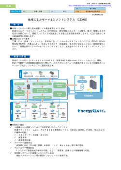 地域エネルギーマネジメントシステム（CEMS）