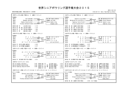 世界シニア選手権大会2015（アメリカ／ラスベガス）