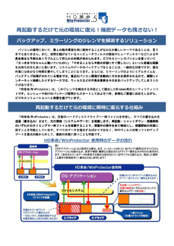 再起動するだけで元の環境に復元！機密データも残さない！