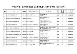 平成27年度 湯川村が発注する工事の見通しに関する事項（4月1日以降）
