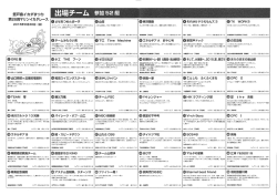 チャレンジョ イカダに集まった精鋭ア名の 「よせあつめん ば一ず」 です