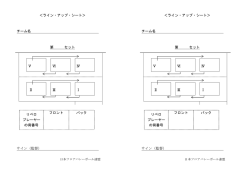 ＜ライン・アップ・シート＞ チーム名 第 セット Ⅴ Ⅵ Ⅳ Ⅱ Ⅲ Ⅰ リベロ