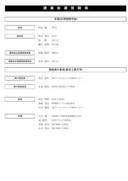 講 演 会 運 営 関 係