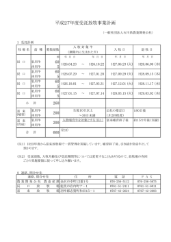 平成27年度受託放牧事業計画