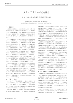 日本語での解説文 PDF - 物質創成科学研究科