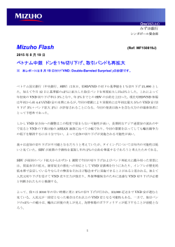 Mizuho Flash - Mizuho Bank