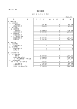 貸借対照表