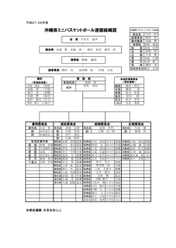 沖縄県ミニバスケットボール連盟組織図