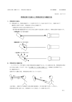 再帰反射の仕組みと再帰反射光の確認方法