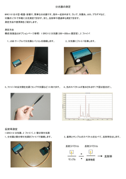 分光器の測定 反射率測定