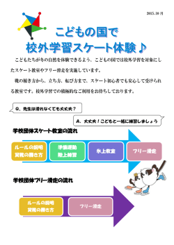 学校団体スケート教室・学校団体フリー滑走