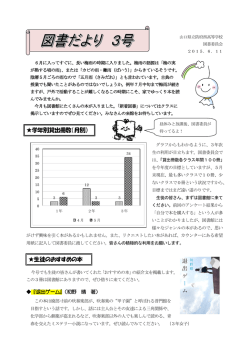 学年別貸出冊数（月別） 生徒のおすすめの本