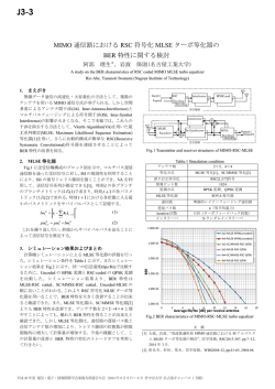 MIMO 通信路における RSC 符号化 MLSE ターボ等化
