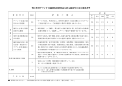 明日香村デマンド交通運行業務委託に係る審査項目及び審査基準