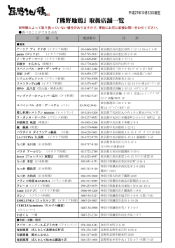 「熊野地鶏」取扱店舗一覧 - 一般財団法人 熊野市ふるさと振興公社