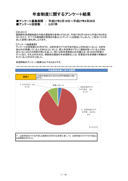 「年金制度に関するアンケート結果」はこちら