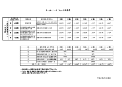 サール・ナート ショート料金表 （ 送 迎 加 算 含 む ） 一 日 合 計