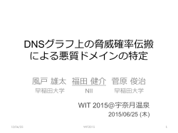 DNSグラフ上の脅威確率率率伝搬 による悪質ドメインの特定