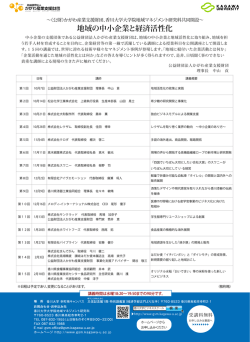 地域の中小企業と経済活性化 - 香川大学大学院地域マネジメント研究科