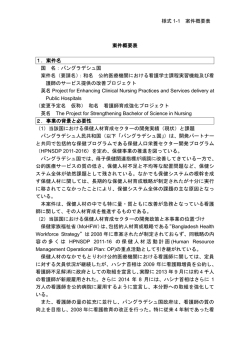 様式 1-1 案件概要表 案件概要表 1．
