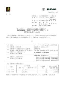 行使価格修正選択権付 - ブロードメディア株式会社