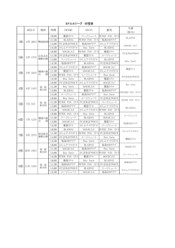 ミドルAリーグ 日程表 5節 7月 2節