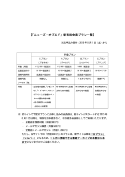 【「ニューズ・オプエド」新有料会員プラン一覧】