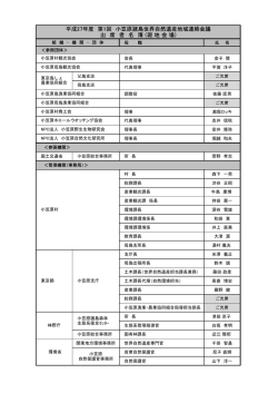 出席者名簿・座席表 - 小笠原自然情報センター