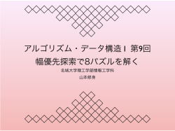 アルゴリズム・データ構造 I 第9回 幅優先探索で8パズルを解く