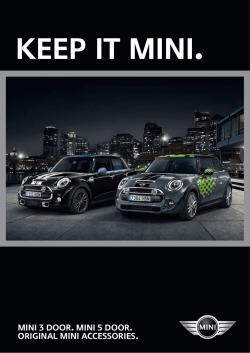 MINI 3 DOOR. MINI 5 DOOR. original MINI accessories.