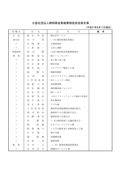 公益社団法人静岡県産業廃棄物協会役員名簿