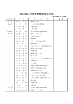 公益社団法人静岡県産業廃棄物協会役員名簿