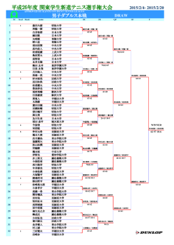 平成26年度 関東学生新進テニス選手権大会
