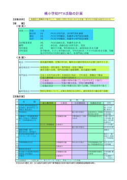 橘小学校PTA活動の計画