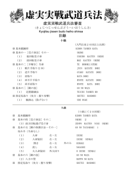 虚実実戦武道兵法審査 目録