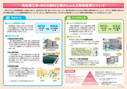 再処理工場・M〇X燃料エ場のしゅん工時期変更について