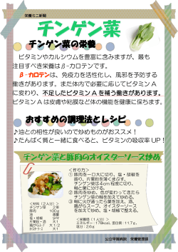チンゲン菜の栄養 おすすめの調理法とレシピ