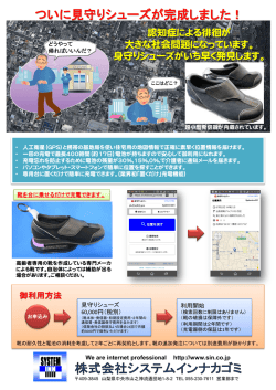 見守りシューズのカタログ