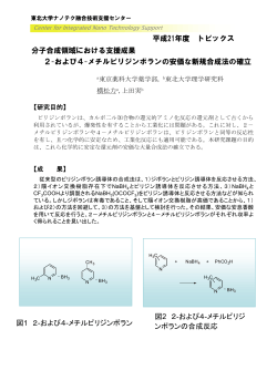 2-および4-メチルピリジンボランの安価な新規合成法の確立