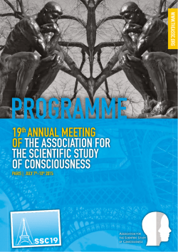 here - Association for the Scientific Study of Consciousness