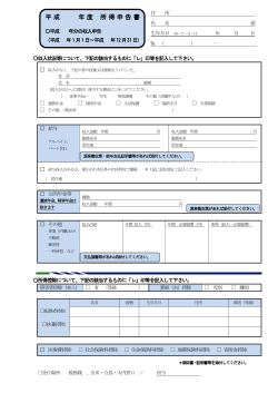 平成 年度 所得申告書