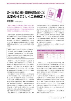 添付文書の統計表現を読み解く⑥ 比率の検定（カイ二乗検定）