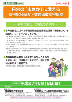詳細（パンフレット） - 損害保険ジャパン日本興亜株式会社 代理店