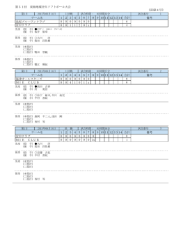 第31回 東海地域壮年ソフトボール大会 《記録4号》 鳥坂 - gg