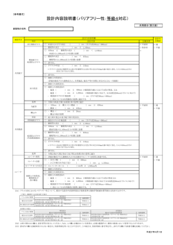 設計内容説明書（バリアフリー性：等級4対応）