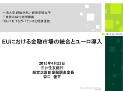 EUにおける金融市場の統合とユーロ導入